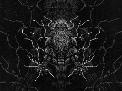 ZEUS DARKART angel black darkart graphic design illustration mitiology symbol zeus
