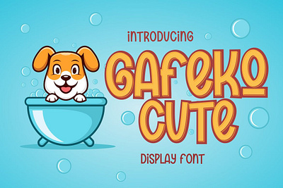 Gafeko Cute Font branding display font font gafeko cute font graphic design handwritten font kids font logo modern font motion graphics