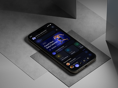 Fitness Tracker App app app concept app design body calories dark fitness fitness app fitness tracker app gym app habit tracker mobile app saas tracking app ui ux workout