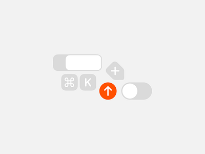 UI 2026 ai arrow artificial branding button design intelligence ios menu mobile orange shortcut sketch switch toggle ui ux