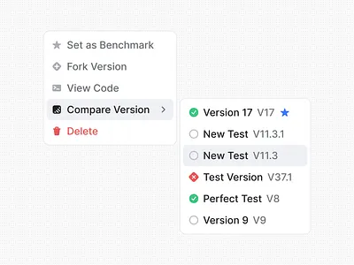 Versions accessibility artificial benchmark button code context design desktop dropdown icon intelligence ios iteration list menu mobile ui ux