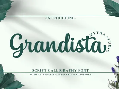 Grandista advertising bold script branding brush script decorative elegant font script grandista handlettering handwritten handwritting logo font magazine modern script font signature stylish brush typography