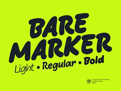 Bare Marker - Whiteboard marker font style high legibility