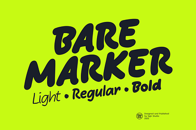 Bare Marker - Whiteboard marker font style high legibility
