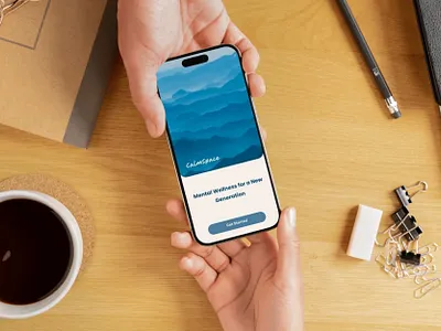 Calmspace (Mental Wellness App) app design product design prototyping responsive design ui uiux