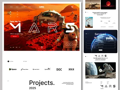 MARS Landing Page Design. app cleandesign dashboard figma design futuristicui graphic design hero section homepage design illustration landingpage light mode design mobile app modern ui pixel perfect responsive design ui ui ux visual design web design web research