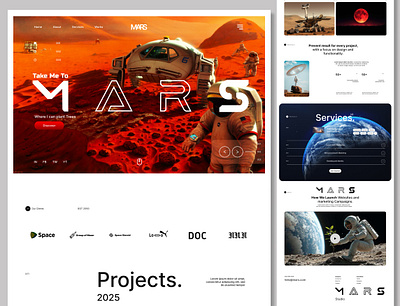 MARS Landing Page Design. app cleandesign dashboard figma design futuristicui graphic design hero section homepage design illustration landingpage light mode design mobile app modern ui pixel perfect responsive design ui ui ux visual design web design web research