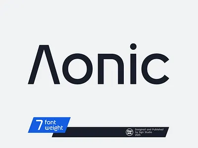 Aonic - Modern geometric font family high impact