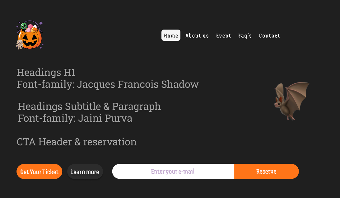 Example of 🕸️ The Ultimate Halloween Landing Page