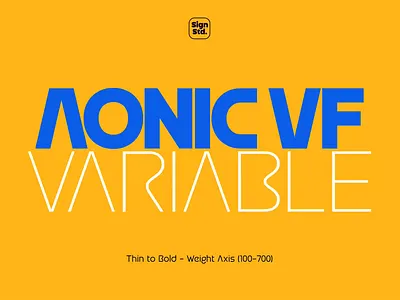 Aonic VF - Modern geometric font family cyrillic variable