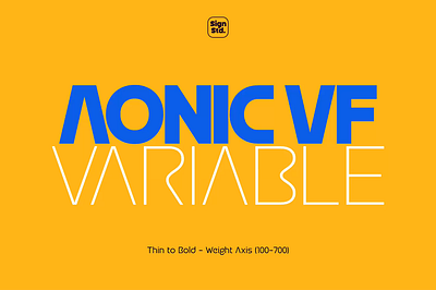 Aonic VF - Modern geometric font family cyrillic variable