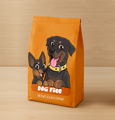 Customized Pet Cartoon Portrait| Pet Food Package Design animal dog dogfood draeing food foodpackage illustration logo mascot pet petbrand petfood petportrait portrait
