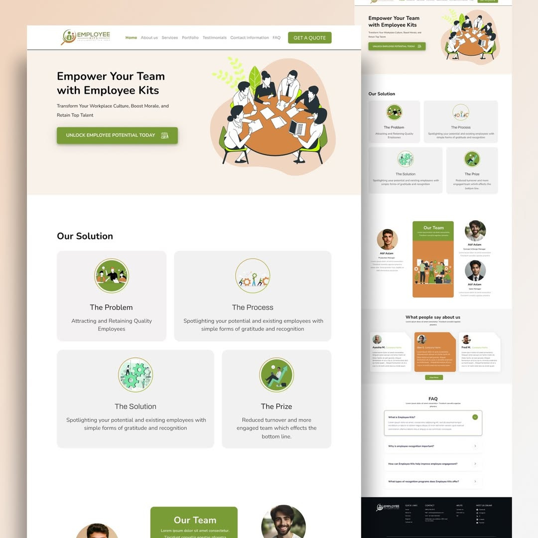 Employee Kits – Workplace Culture & Engagement Website moderndesign ui desing ux design website design