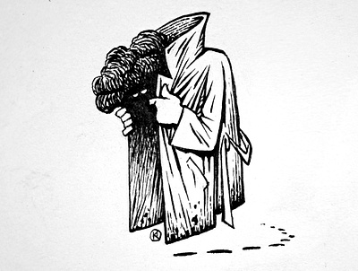 Inktober 2025 #4: murky black and white cartoon illustration inktober murky