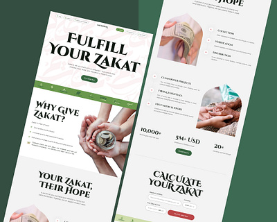 Zakat Website UI/UX Design donate website donation ui islamic website jakat website uiux zakat