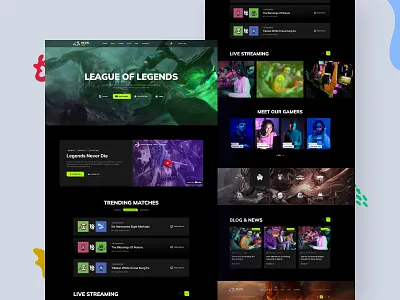 Game Design Website Landing Page 3d activity animation branding category chalenge children game exercise exersice game children flat design game graphic design leaderboard logo mobile app motion graphics profile sport training ui