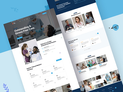 Dental Clinic Website Design Landing Page appointment booking care clean clinic cosmetology creative dental dentist design doctor health healthcare medical medical care medicine modern services teeth website