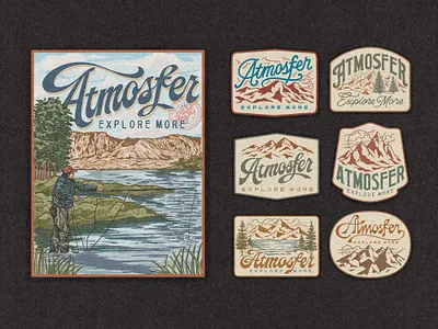 Atmosfer Explore More branding company brand logo company branding company logo design graphic design illustration logo typeface