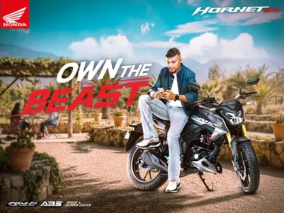 Hornet 2.O Creative design for Dealer shop graphic design honda hornet 2.o motion graphics