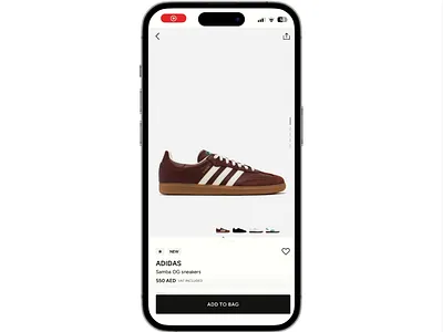 Color Swatches on Product Display Page app design color swatches e commerce ios luxury online shopping pdp swatches ui ux