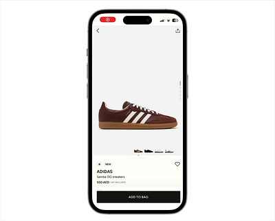 Color Swatches on Product Display Page app design color swatches e commerce ios luxury online shopping pdp swatches ui ux