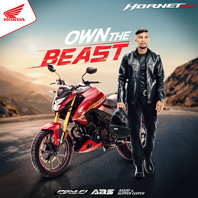 Hornet 2.O Creative design for Dealer shop branding honda hornet 2.o motion graphics posters social media post design