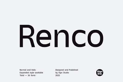 Renco - Regular & Expanded Font Family display and body text