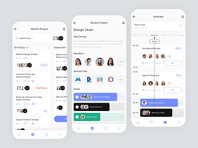 Task & Team Organizer App Design app appdesign design figma task task manager timeline todo ui ui design ui kit ux