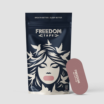 Pouch Packaging Design for "Freedom Tape" graphic design logo package design pouch design