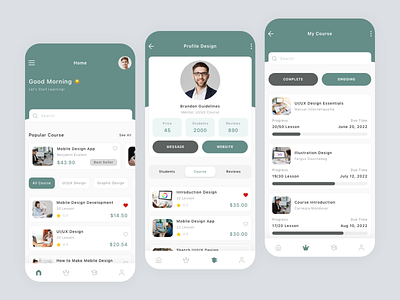 Education App Design app appdesign chart design education figma learn learning ui ui design ui kit ux