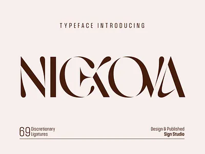 Nickova - Stylish Stencil Font stylish sans serif