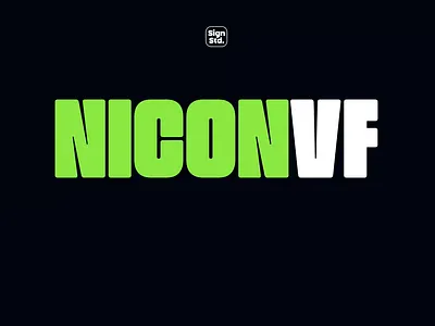 Nicon VF - Variable Font | 2 Axis thin to black range