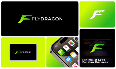 Creative Modern Logo "FLY DRAGON" branding design flat graphic design illustration logo logodesign monogram ui vector