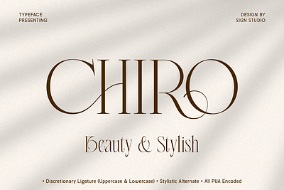Chiro - Beauty & Stylish Font contemporary serif