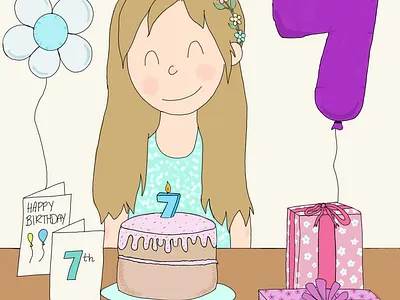 HAPPY BIRTHDAY ! birthday childrens illustration commission digital art flowers illustration