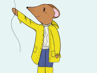 Small joys animals balloon childrens illustration design digital art illustration mouse rainyday