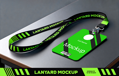 Lanyard Design Mockup 3d branding business company design dribble flat free freebies graphic design illustration lanyard lanyard mockup mockup mockup design mockups mockups design psd psd mockup ui