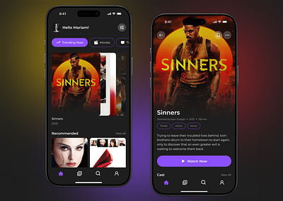 MOVIE APP CONCEPT app appdesign application concept graphic design movie app movieapp movieapplication movies productdesign ui ui design uidesign uiux ux uxdesign uxui