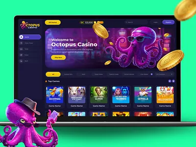 Octopus - CasinoOnline Design casino design casino ui crypto casino design gambling platform gaming ui ui