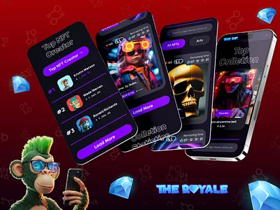 NFT Marketplace UI Concept Mobile crypto design mobiledesign nft nftmarketplace ui