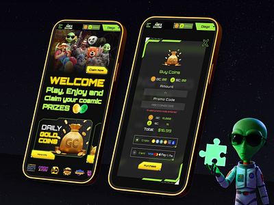 Area51 — Mobile Gambling Interface casino design design designsweeptakes gambling platform sweeptakes