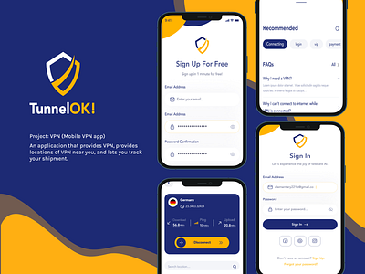 VPN App UI Design app app design browser dark ui internet internet security ios ios app mobile app mobile design proxy proxy server app ui ux vpn vpn app vpn app ui vpn proxy vpn world