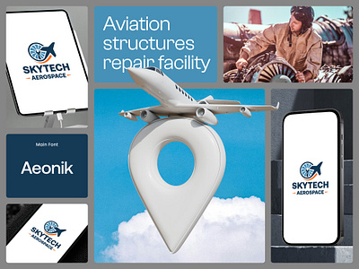 Logo & Branding for an Aviation Repair Facility brand identity branding figma graphic design illustrator logo logo design