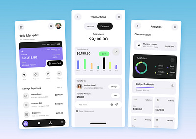 Personal finance wallet app ui app app design landing page design mobile app ui design uiux design user interface design ux deisgn