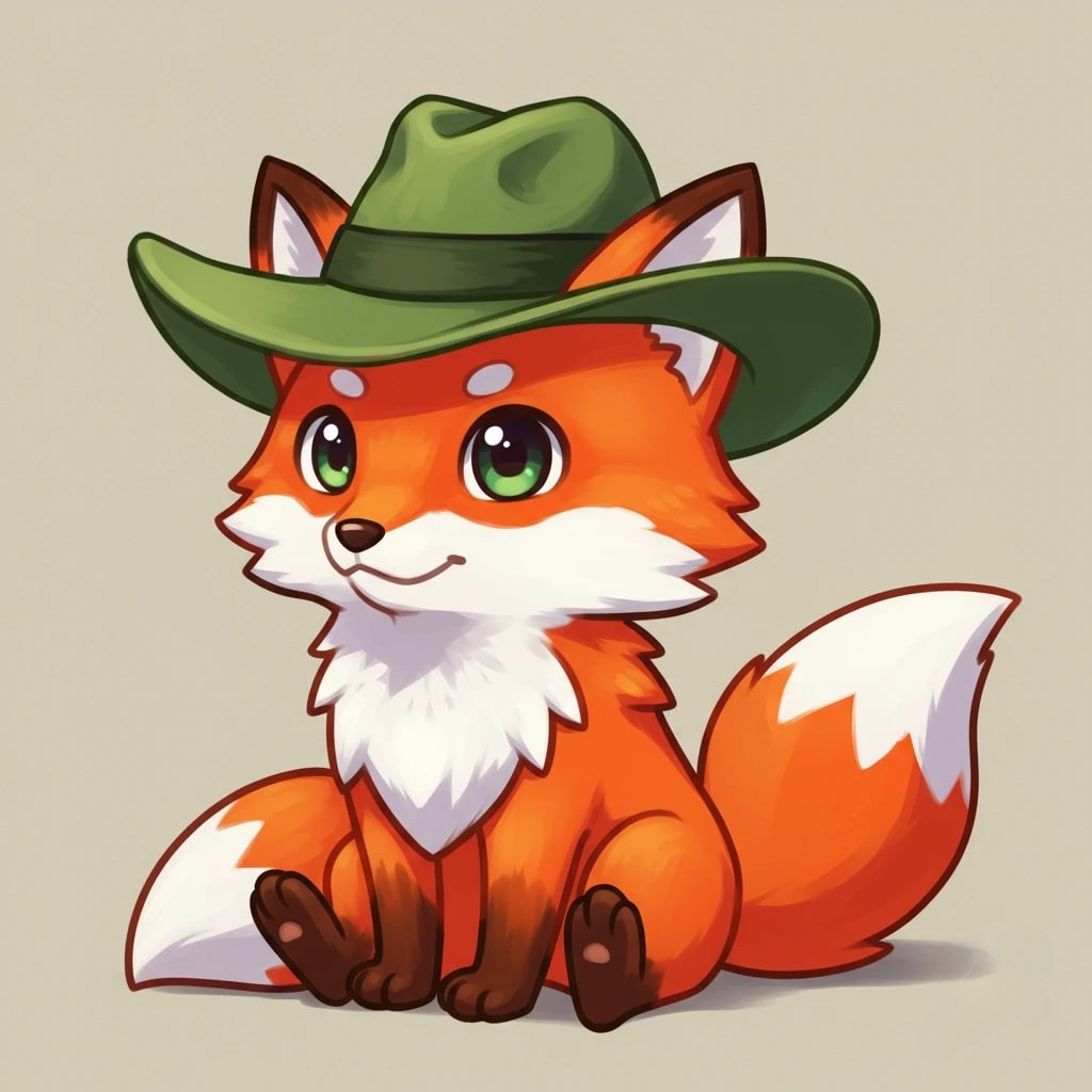 A cute, cartoon red fox character 3d animation app branding card design font graphic design icon idea illustration logo motion graphics pattern plant sign typography ui ux vector