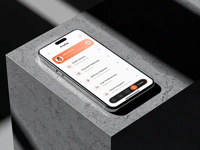 Elegant Profile Page – Mobile App UI Design app concept app profile clean design creative ui dashboard app figma design interface design ios app minimal app mobile app design mobile ui modern ui product design profile profile page profile screen ui design uiux user interface ux design
