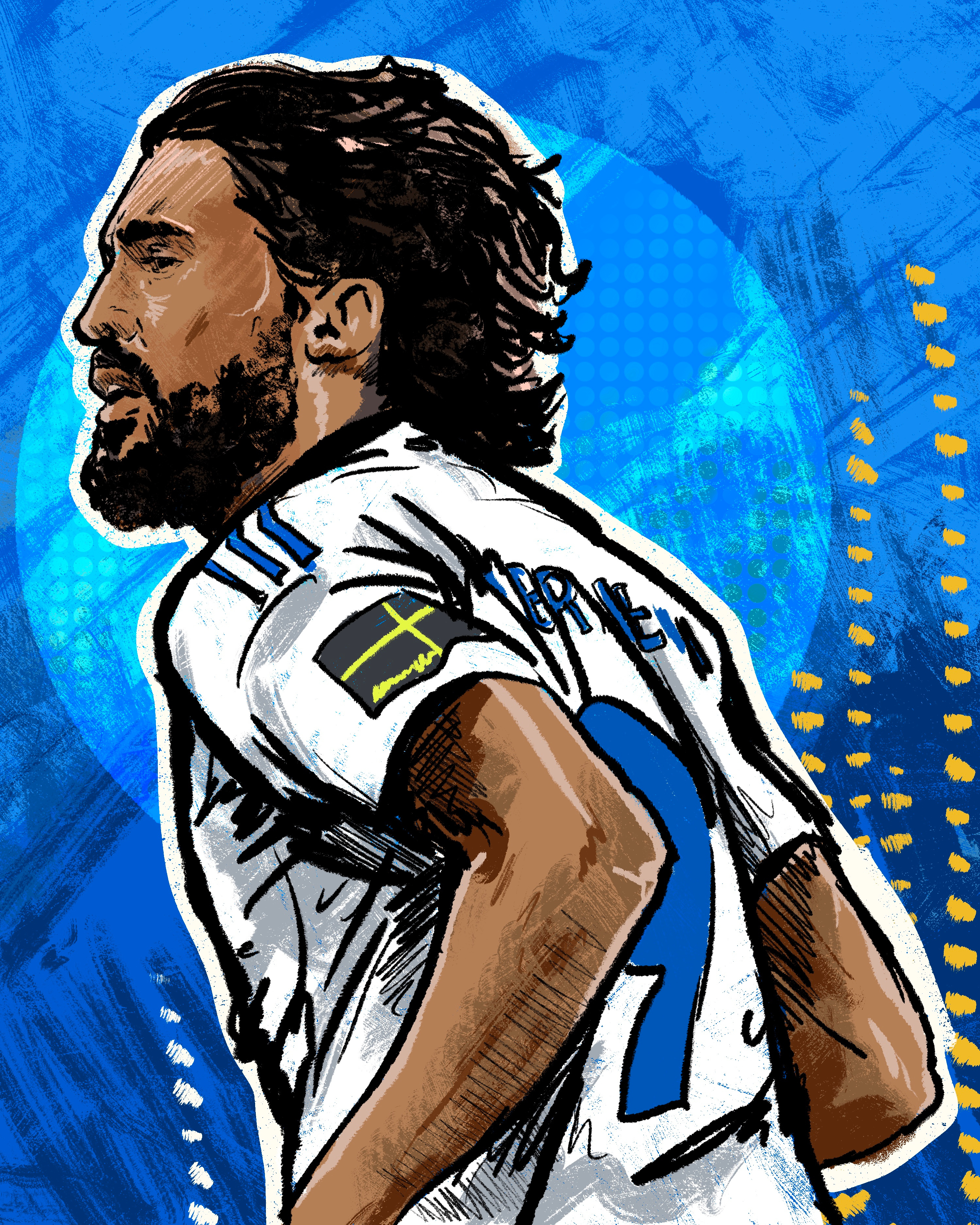 Dominic Calvert-Lewin illustration dcl design digital illustration graphic design illustration leeds united lufc sports art