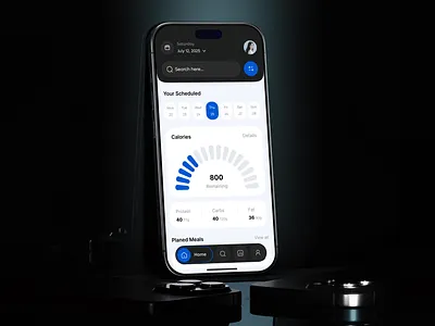 Smart Meal Planner – Home Screen UI Design 🍽️ app concept calorie tracker clean design dashboard app dribbble shot figma design fitness ui food app ui health tracker home screen ui ios app meal planner app minimal ui mobile app design modern ui nutrition app product design uiux design user interface wellness app
