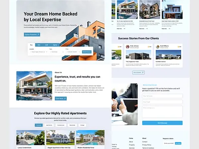 Home Nest – Real Estate Website Design branding figma landing page real estate real estate hero section ui uxui webste