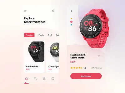 Smart Watch Ecommerce 3d ecommerce graphic design mobile app product design ui ux design